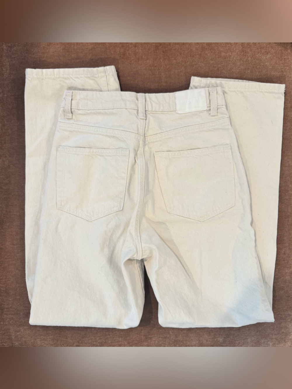 Weekday Women's Straight-Leg Jeans in Off-White